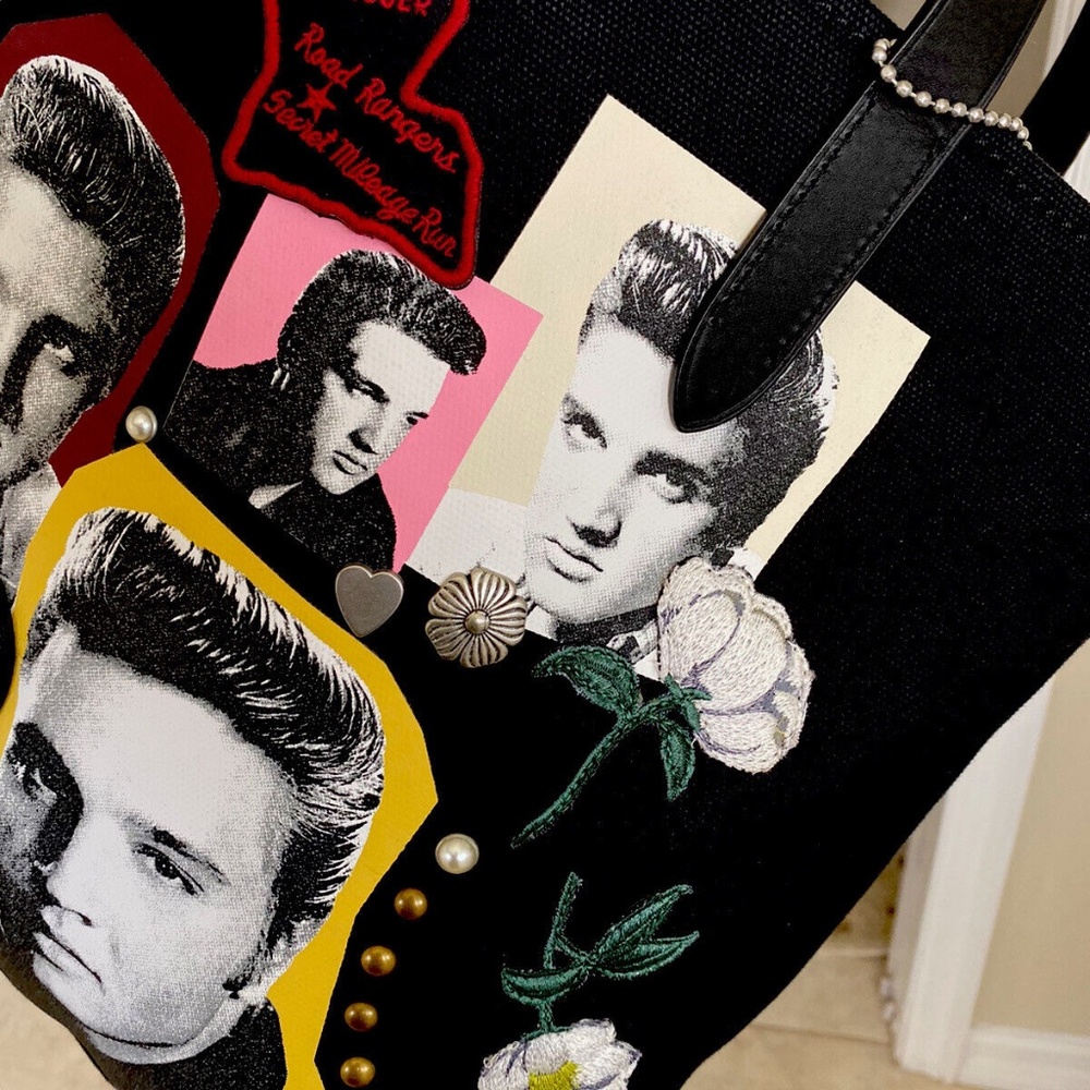 NWT COACH LIMITED EDITION X ELVIS COLLAGE CANVAS TOTE 86877 (#2 OF 180) - Picture 4 of 10